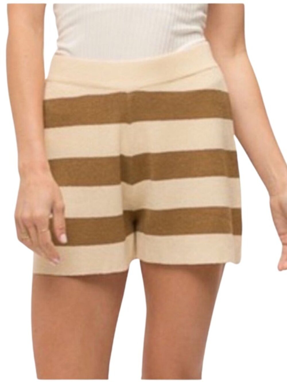Mystree Striped Knit Shorts